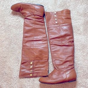Genuine Leather Over the Knee Boots
